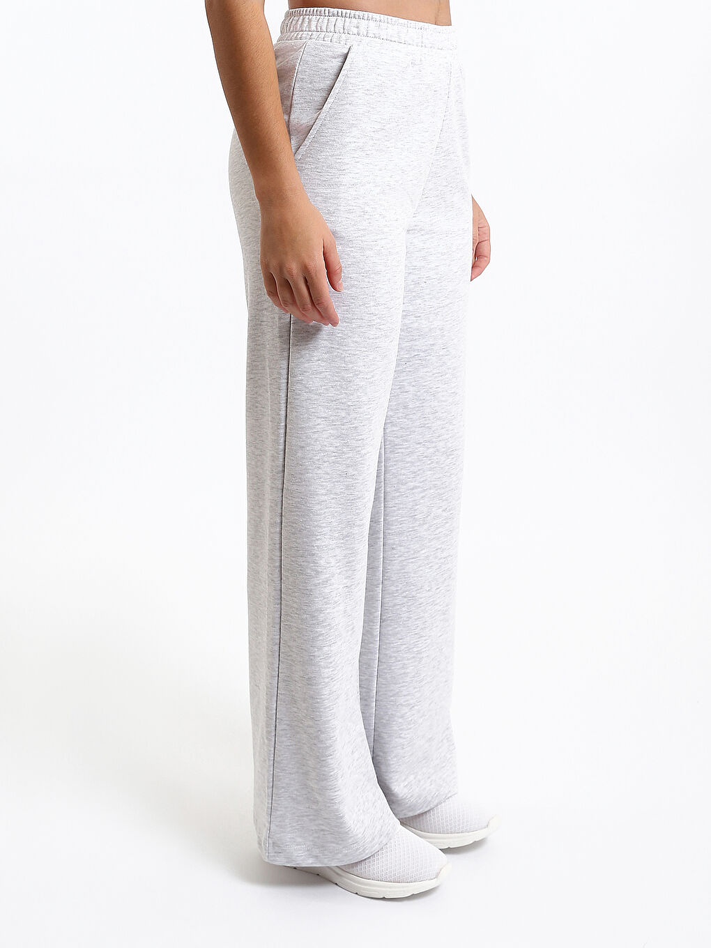 Elasticated Waist Wide Leg Women's Sweatpants-3