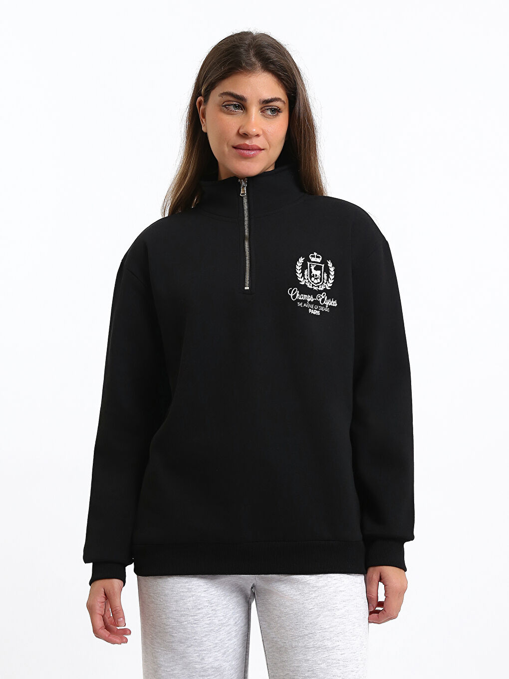 Funnel Neck Women's Sweatshirt