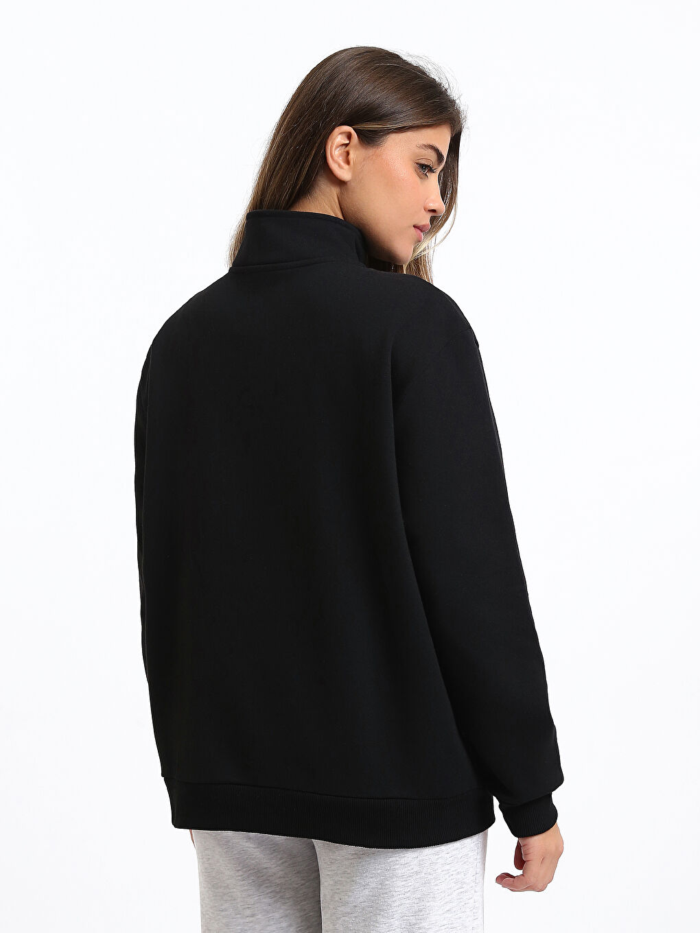 Funnel Neck Women's Sweatshirt-4