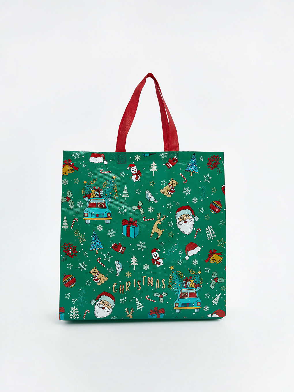 حقيبة تسوق بنقشة عيد الميلاد