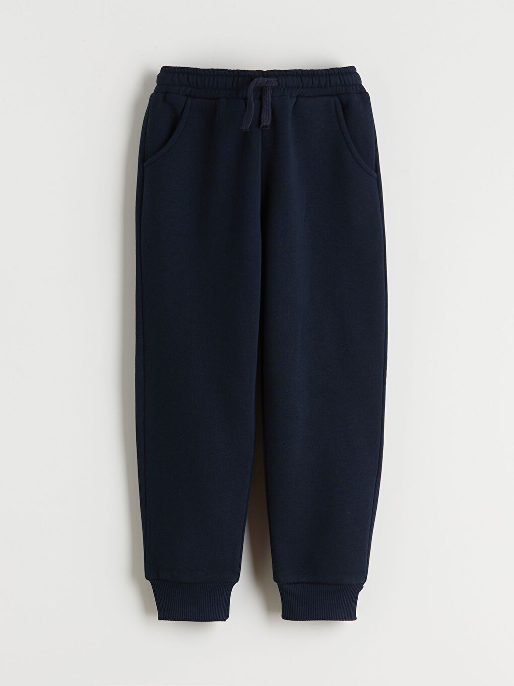 Lacivert Beli Lastikli Erkek Çocuk Kalın Jogger Eşofman Altı