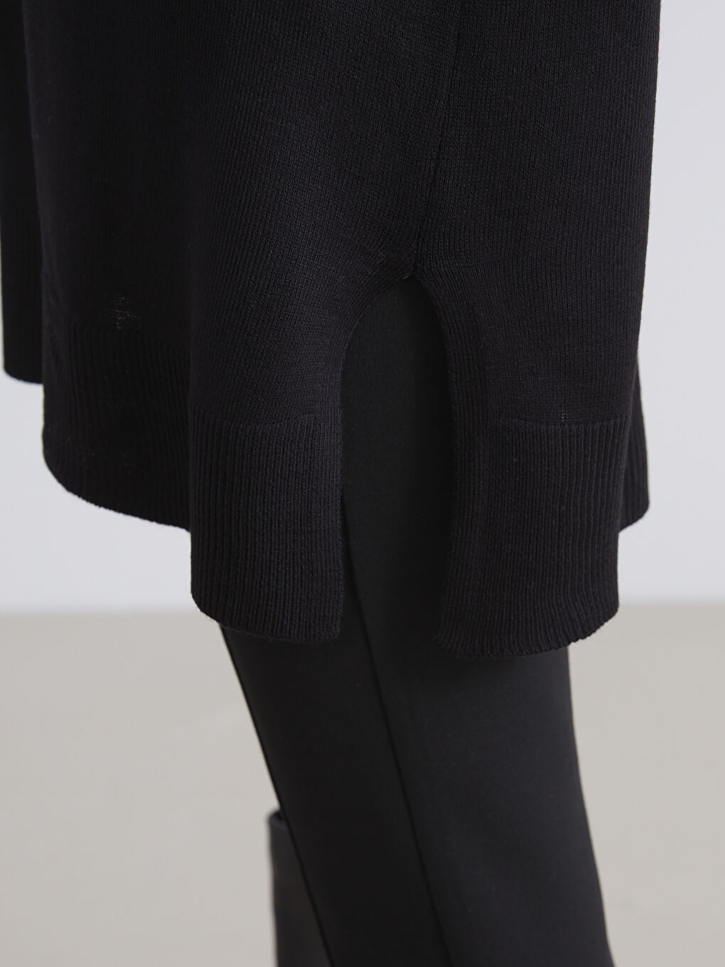 Crew Neck Women's Knitwear Tunic-2