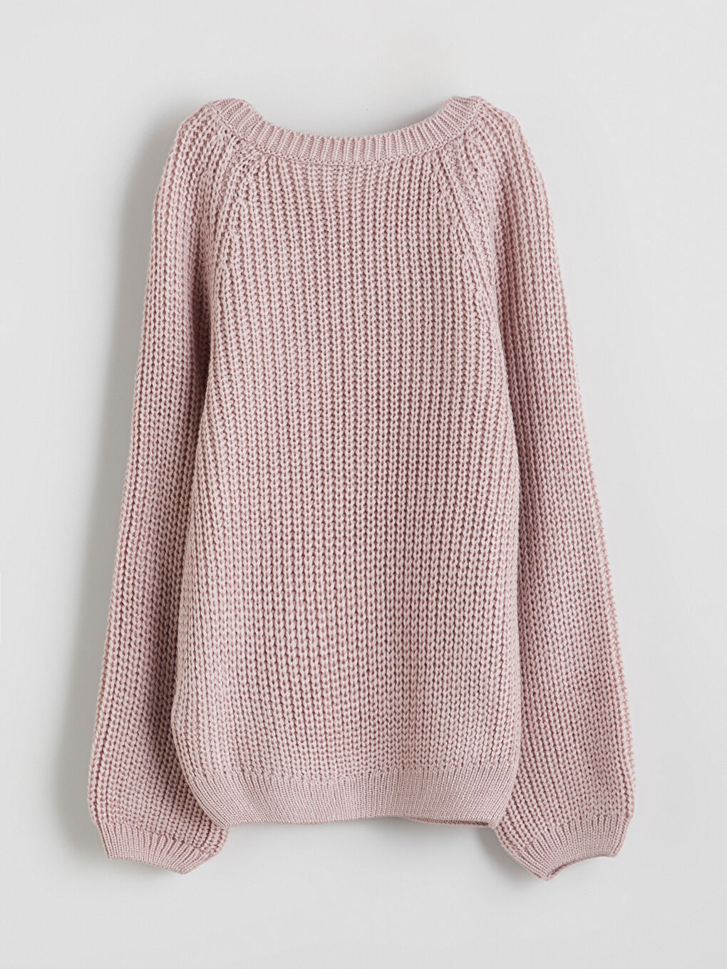 Pembe Bisiklet Yaka Kız Çocuk Triko Kazak-2