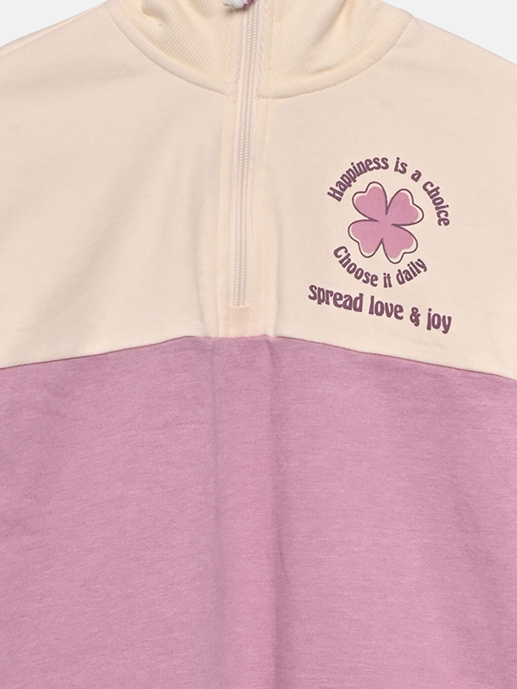 Stehkragen Mädchen Sweatshirt-2