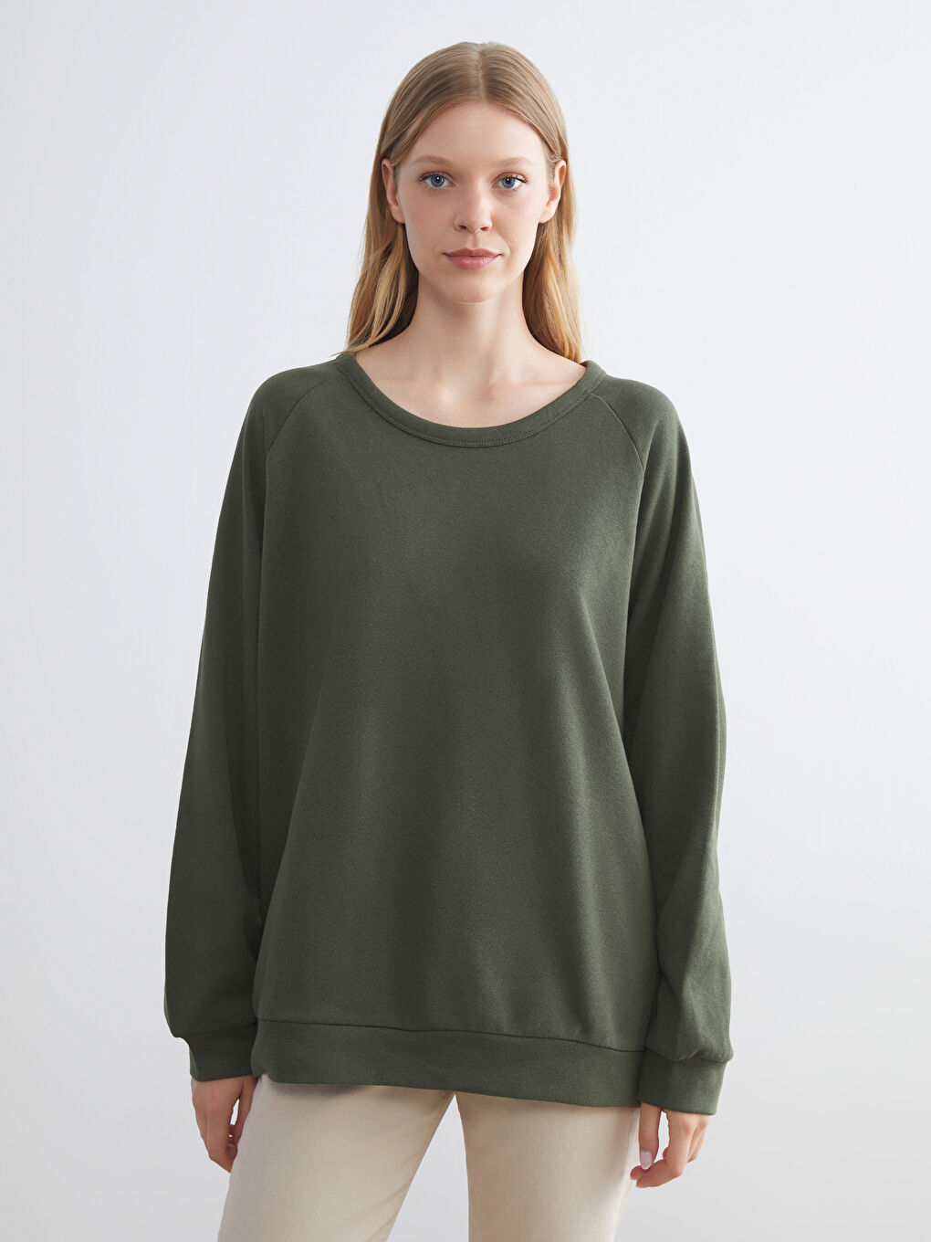 Crew Neck Oversize Women's Sweatshirt