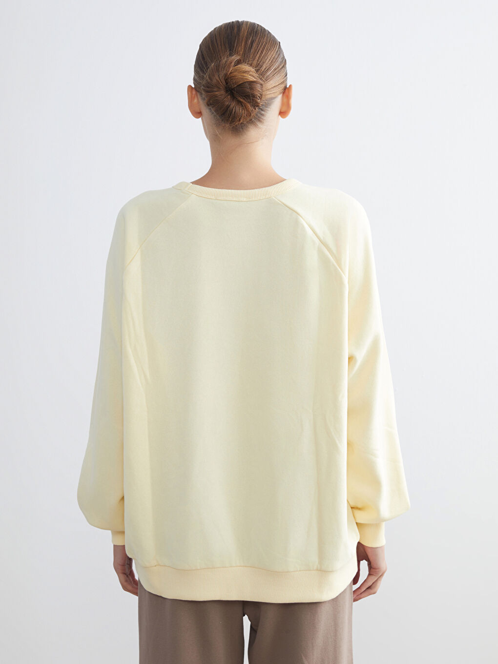 Crew Neck Oversize Women's Sweatshirt-3