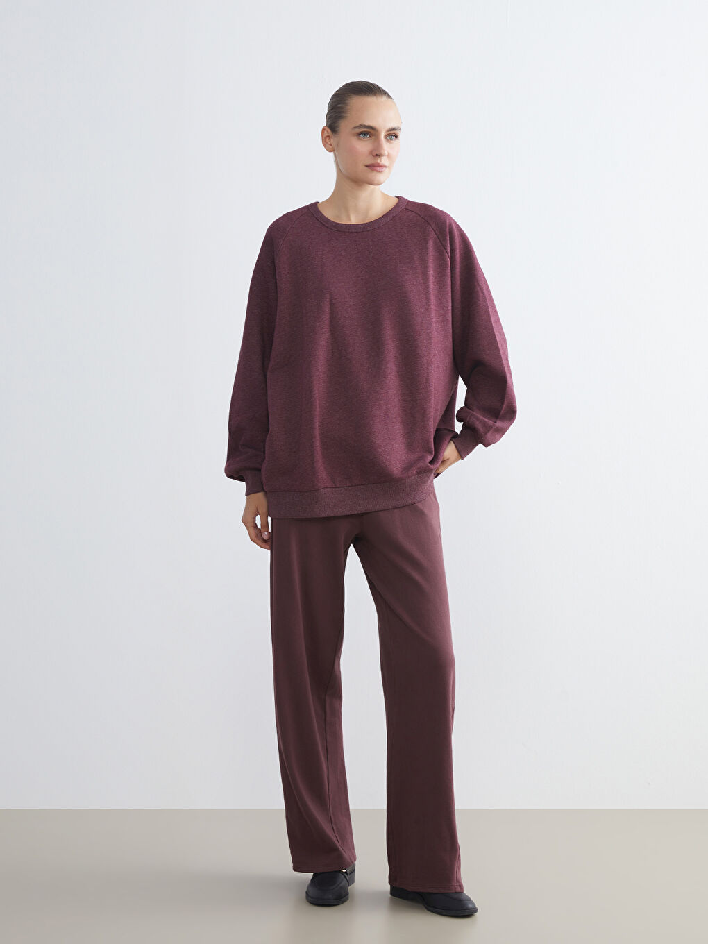 Crew Neck Oversize Women's Sweatshirt-1