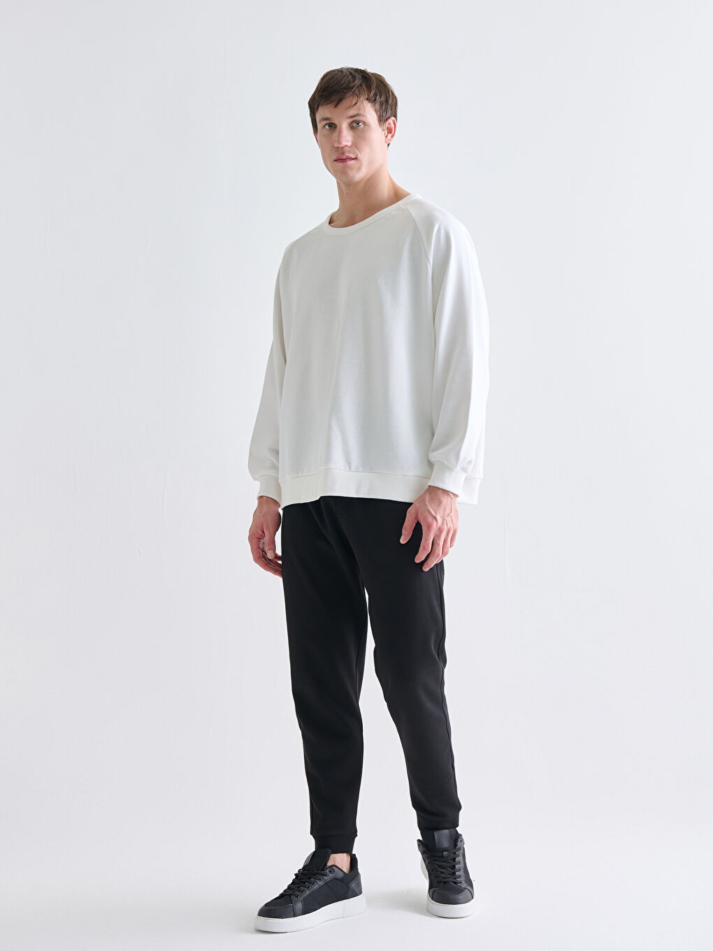 Crew Neck Oversize Women's Sweatshirt-1