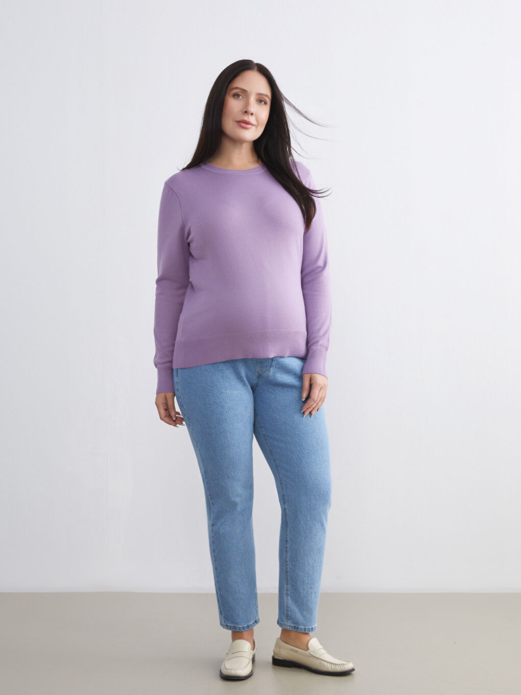 جينز حوامل موم فيت ببانل للبطن-1