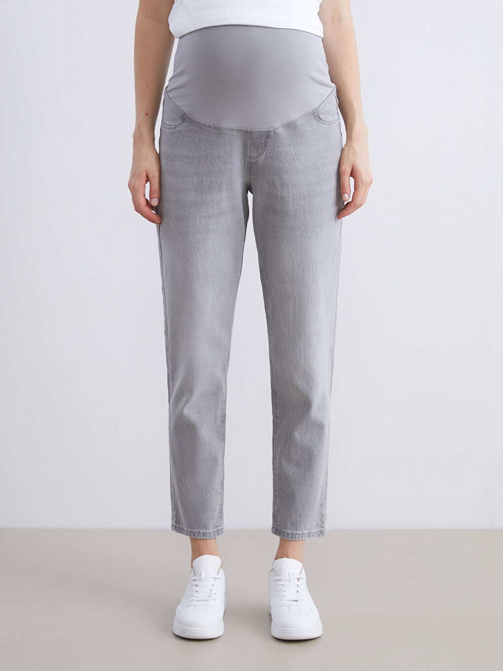 Belly Panel Mom Fit Maternity Jeans-1