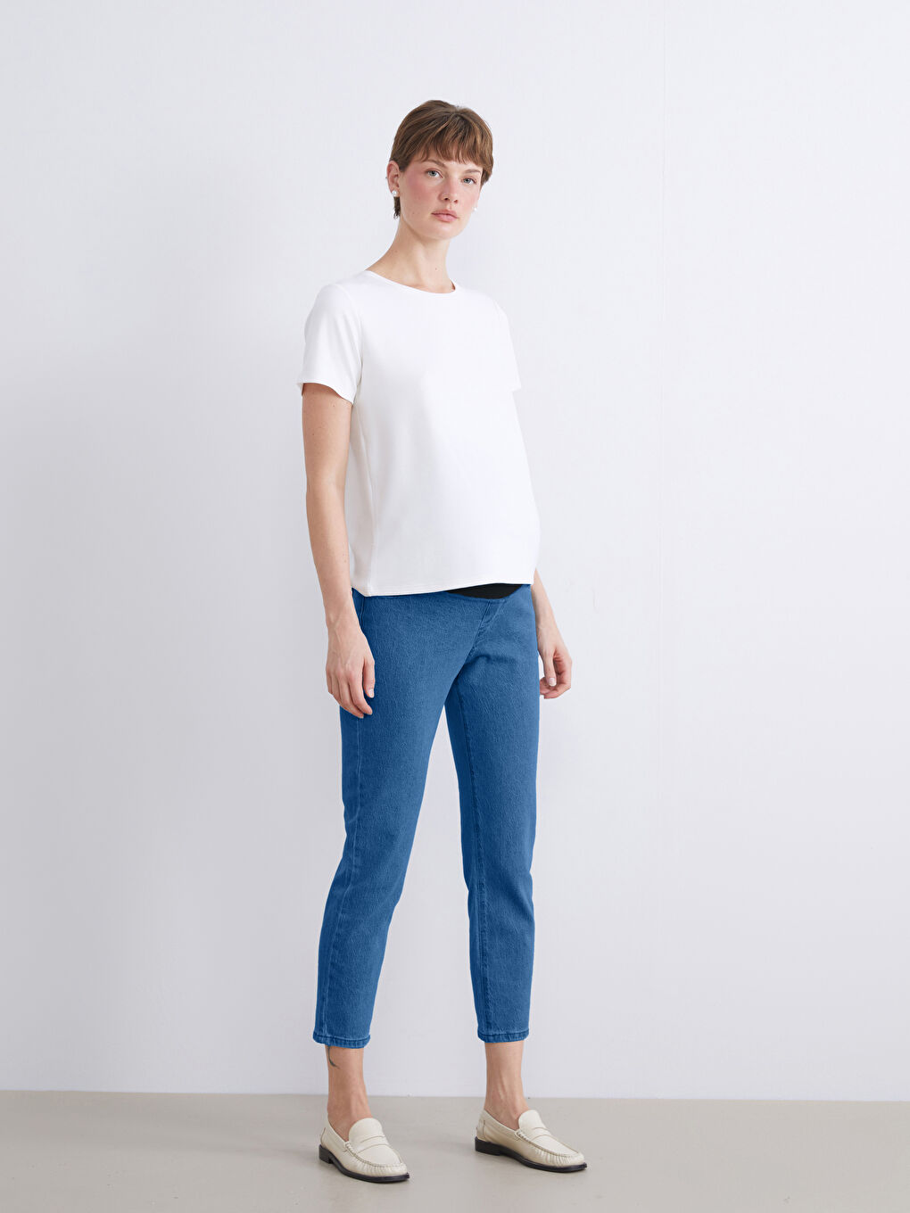 Belly Panel Mom Fit Maternity Jeans