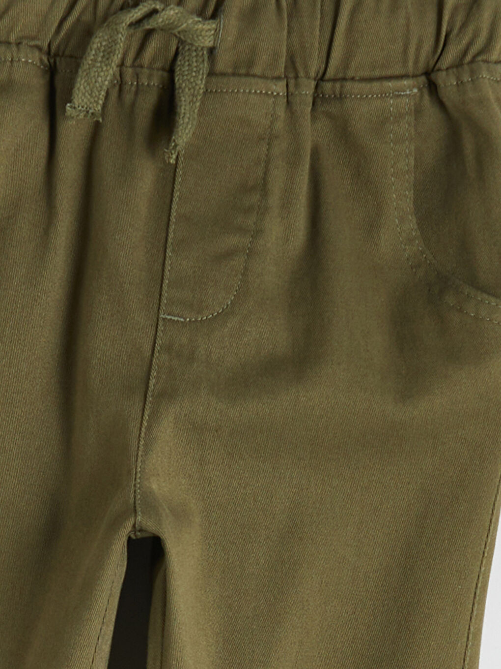 Haki Beli Lastikli Erkek Çocuk Pantolon-2