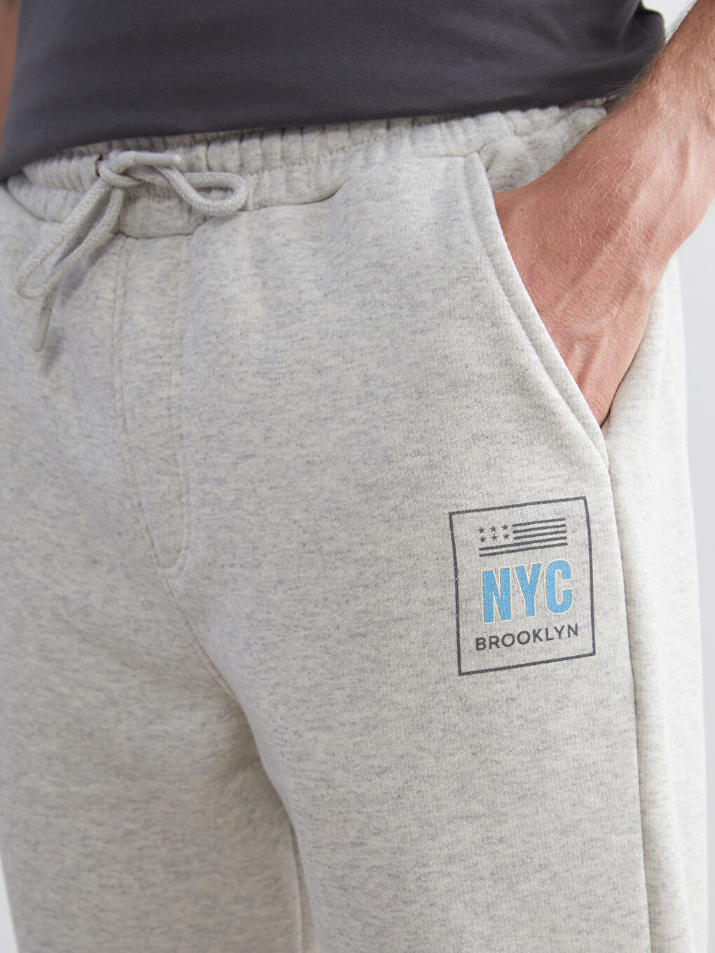 Gri Standart Kalıp Erkek Jogger Eşofman Altı-2