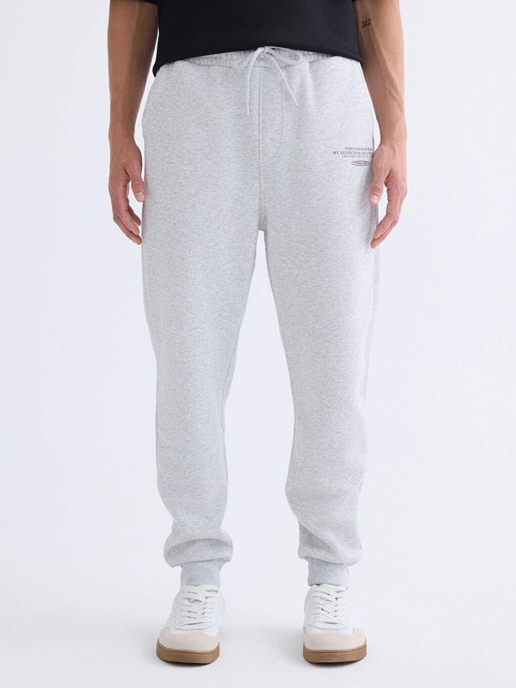 Gri Standart Kalıp Erkek Jogger Eşofman Altı-1