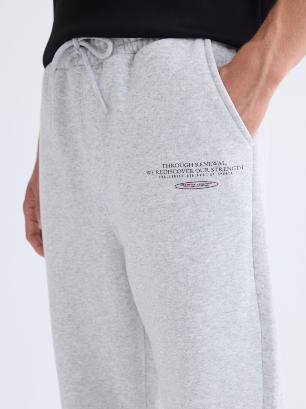 Gri Standart Kalıp Erkek Jogger Eşofman Altı-2