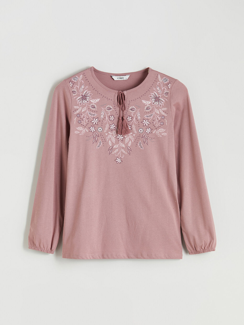 Tie Neck Floral Blouse-4