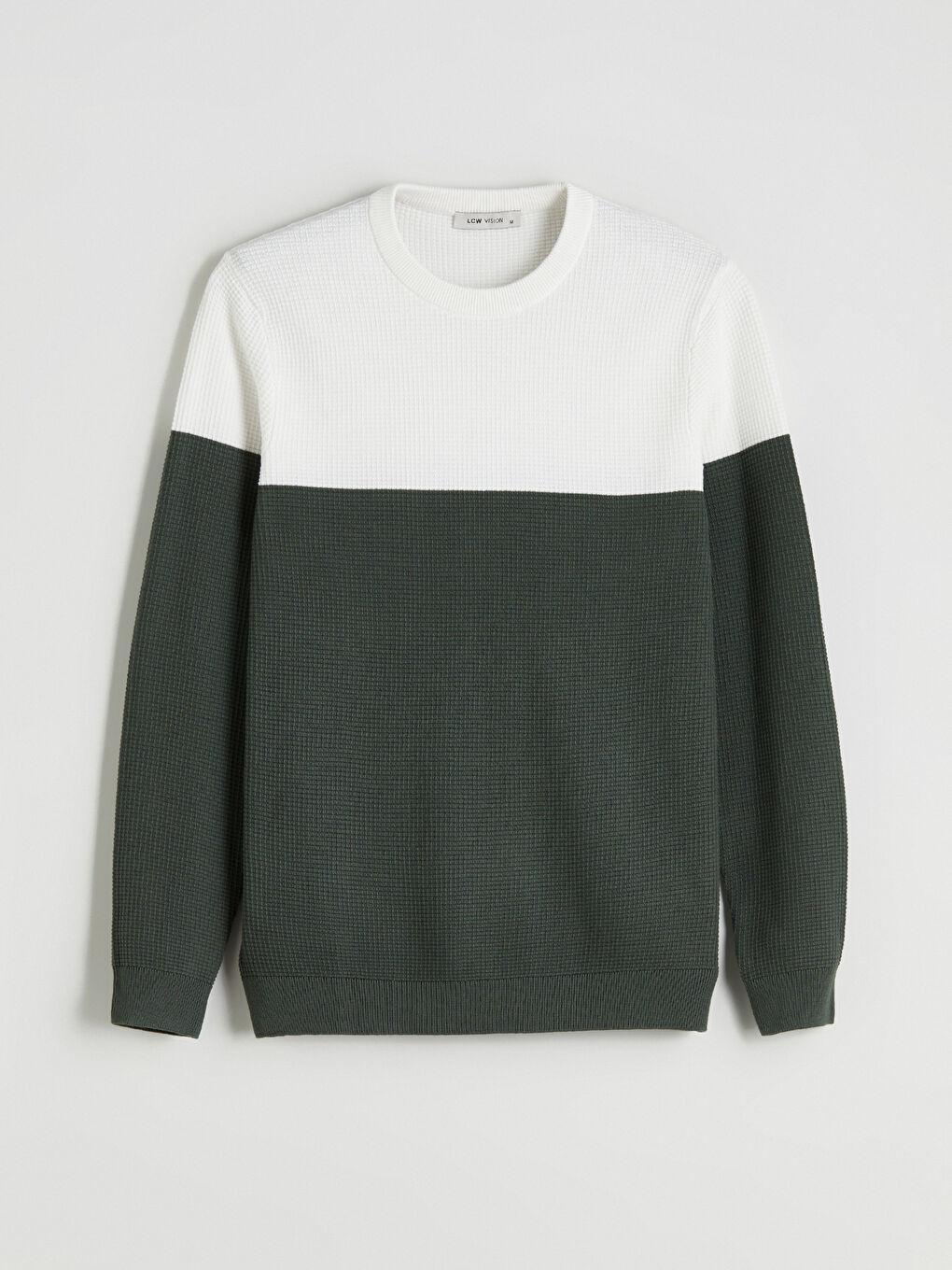 Crew Neck Color Block Men's Knitwear Sweater-4