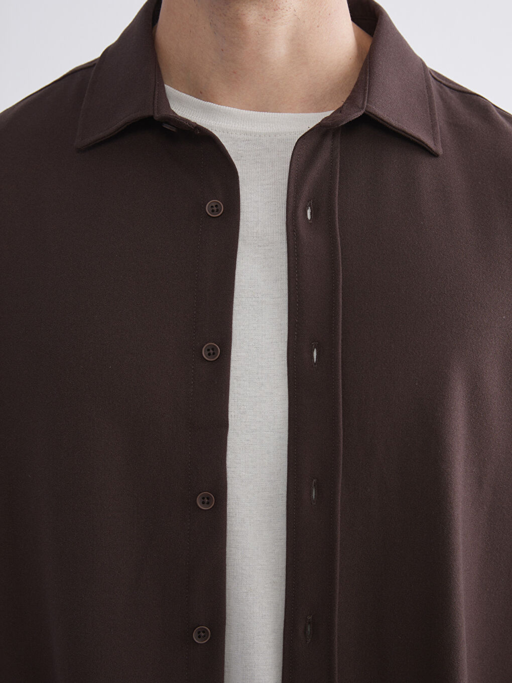 قميص رجالي كم طويل بقصة عادية-2