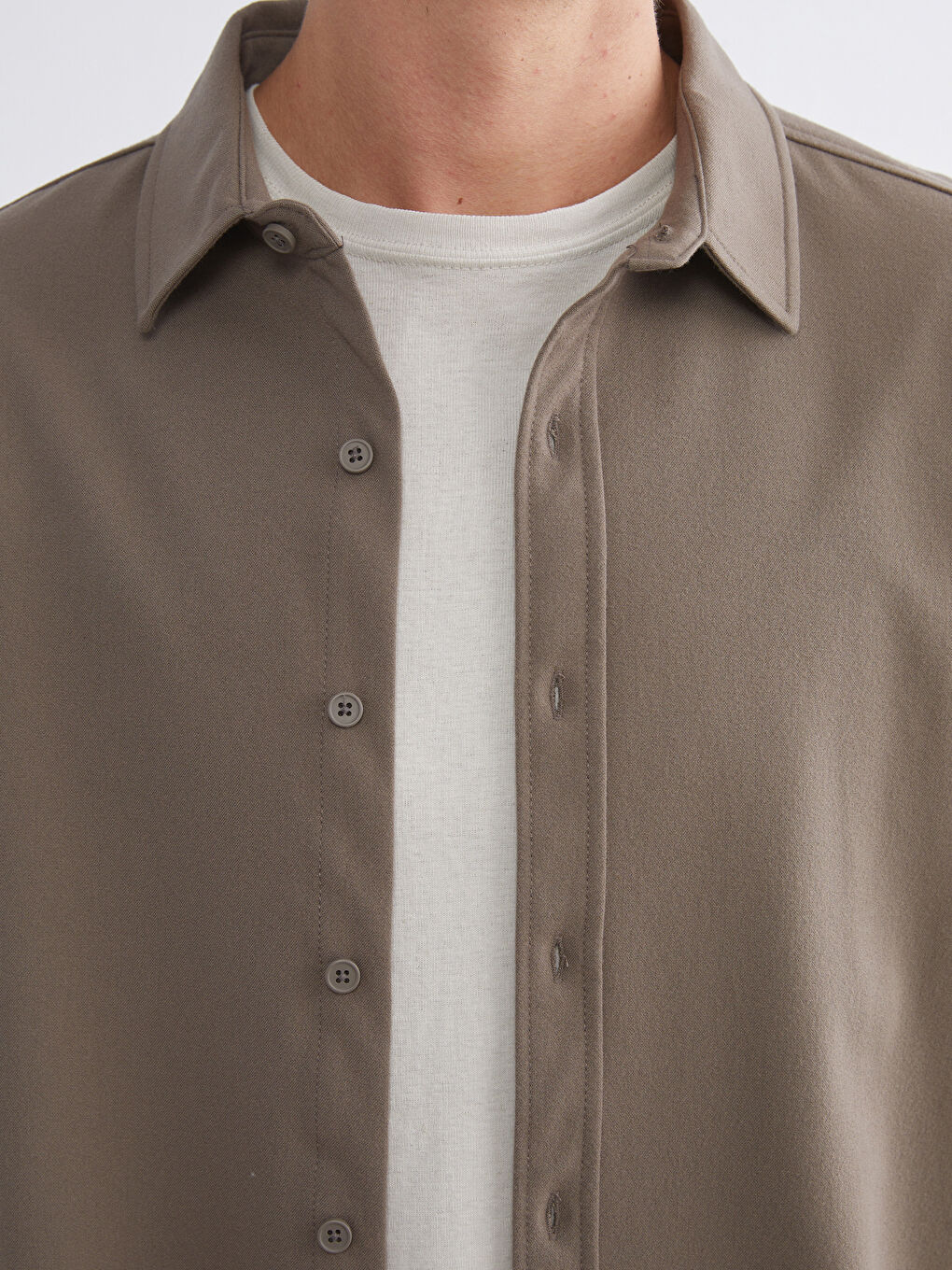 قميص رجالي كم طويل بقصة عادية-2