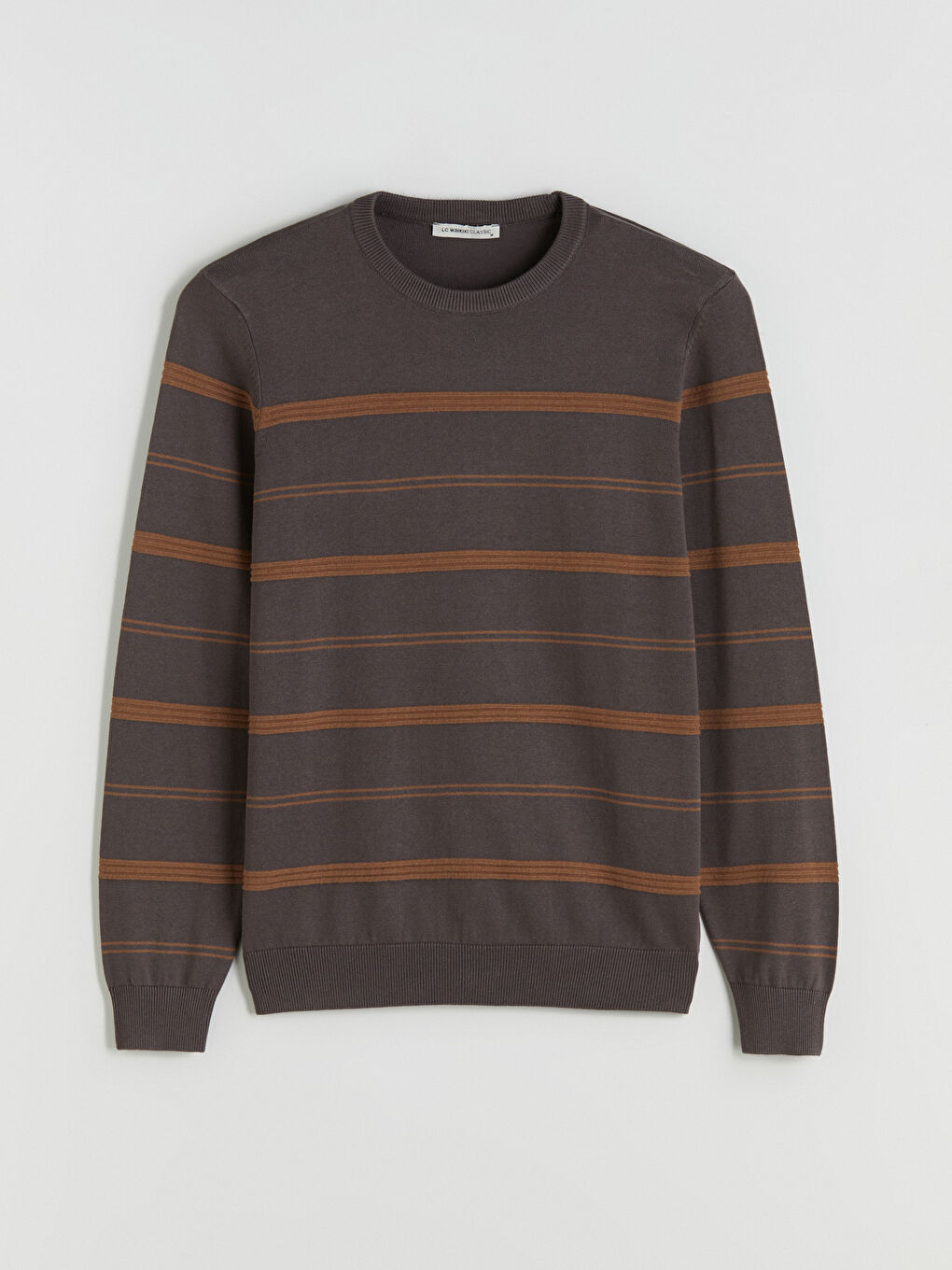 Crew Neck Striped Men's Knitwear Sweater-4