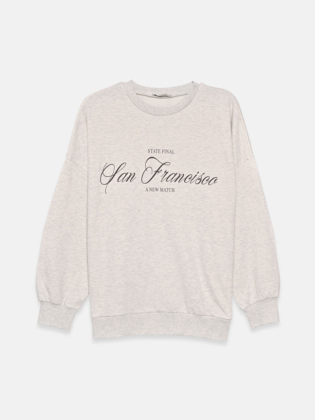 Crew Neck Printed Women's Sweatshirt