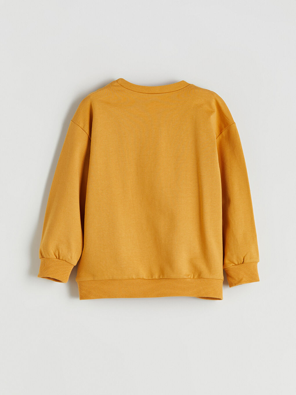 Sarı Bisiklet Yaka Araba Baskılı Erkek Çocuk Sweatshirt-2