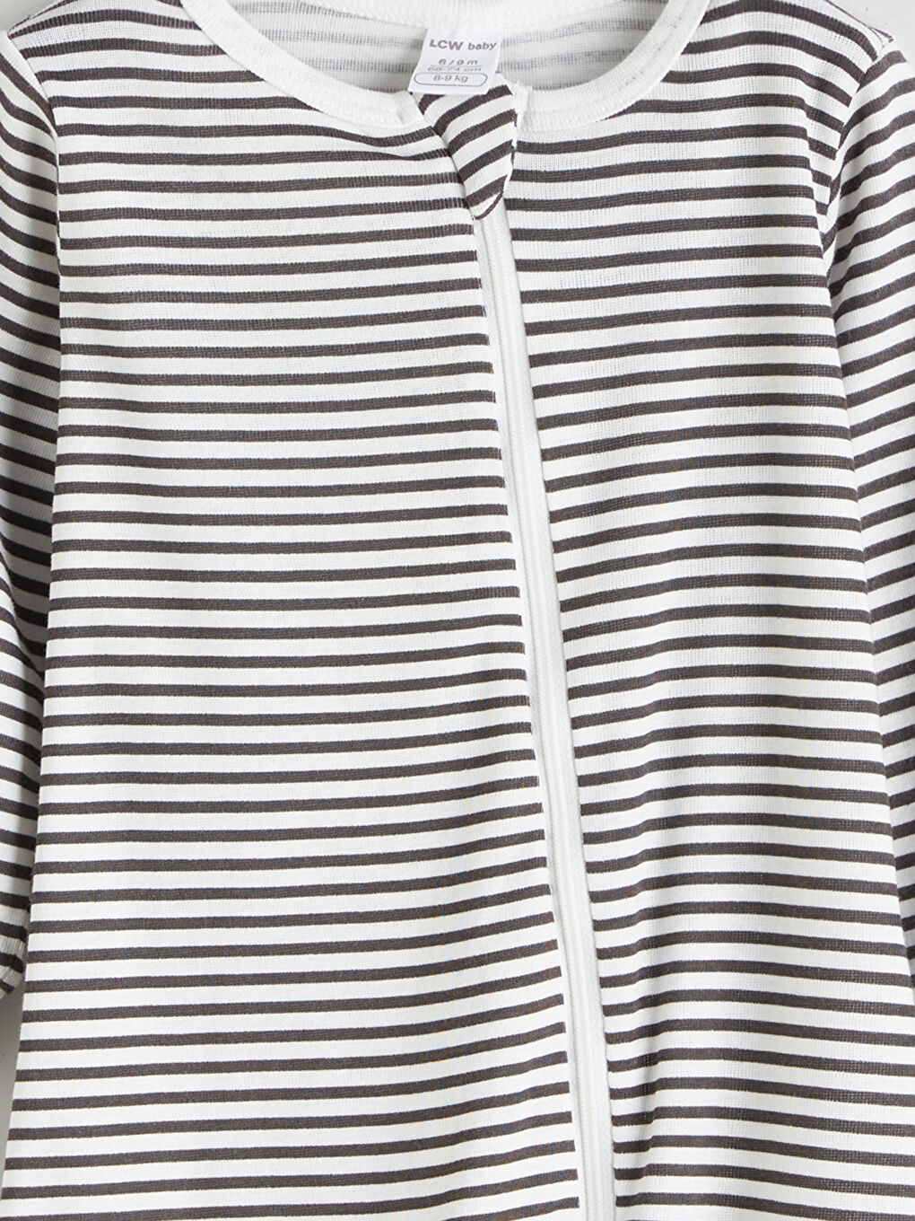 LCW ECO Crew Neck Striped Baby Boys' Jumpsuit -W5HD08Z1-LFZ