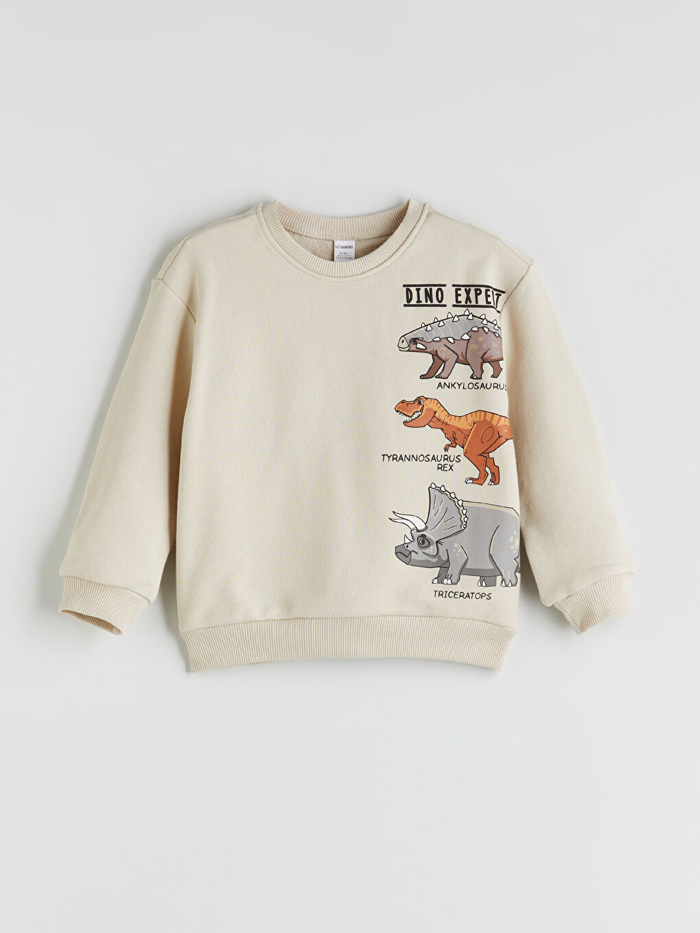 Bej Baskılı Erkek Çocuk Sweatshirt