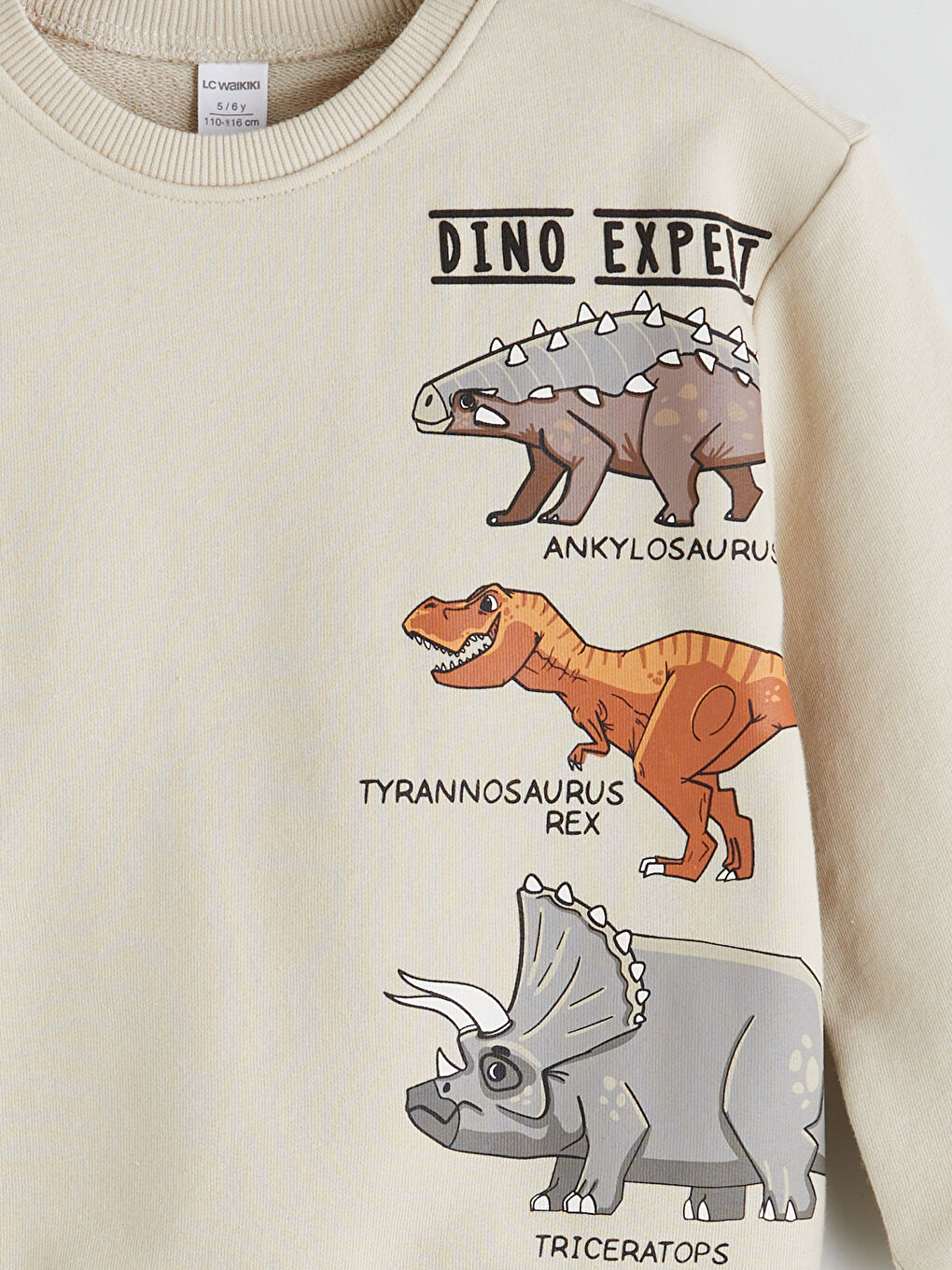 Bej Baskılı Erkek Çocuk Sweatshirt-5