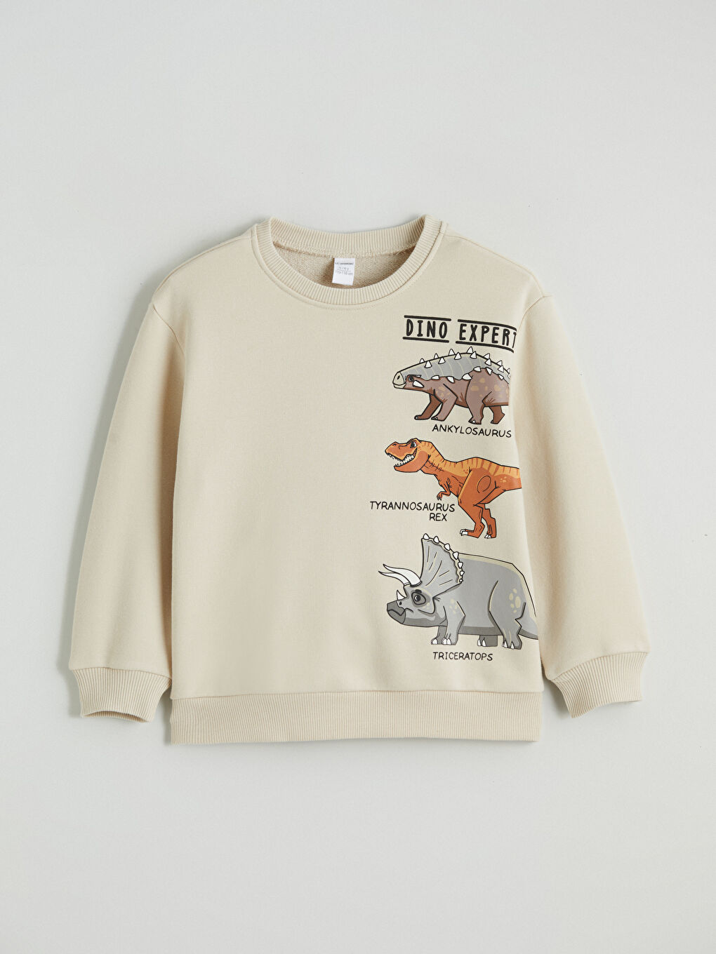 Bej Baskılı Erkek Çocuk Sweatshirt-1