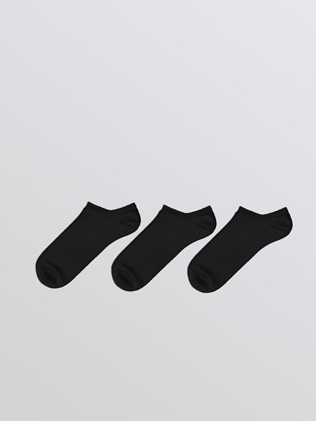 Siyah Erkek Sneaker Çorap 3'lü