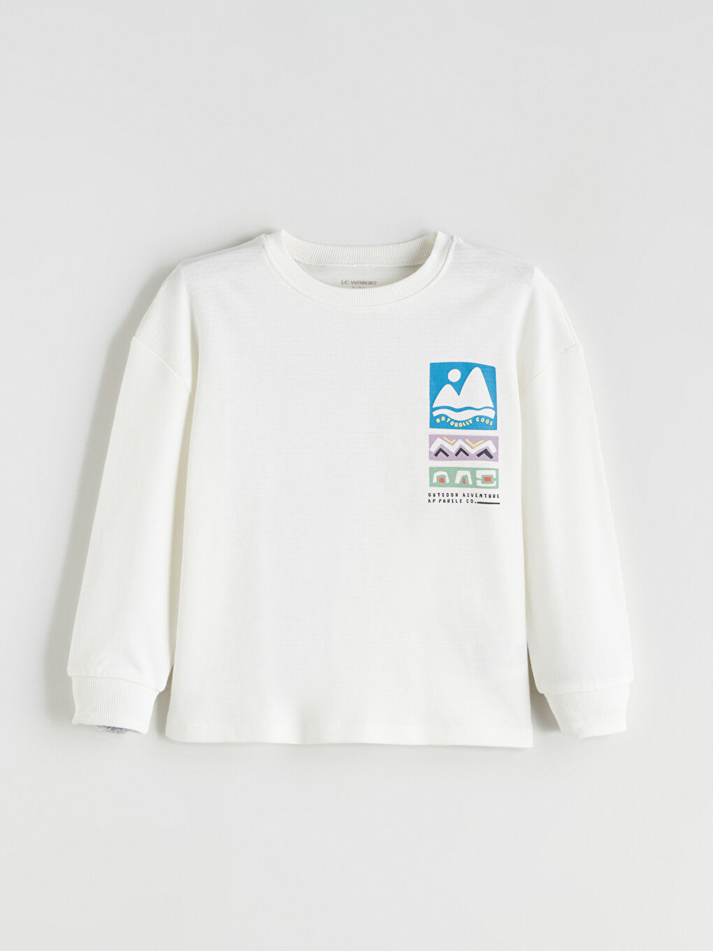 LCW Kids Crew Neck Printed Long Sleeve Boys' T-Shirt -W5HD53Z1-FDU