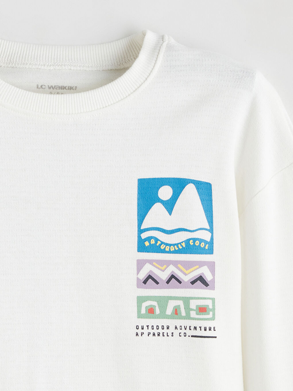 LCW Kids Crew Neck Printed Long Sleeve Boys' T-Shirt -W5HD53Z1-FDU