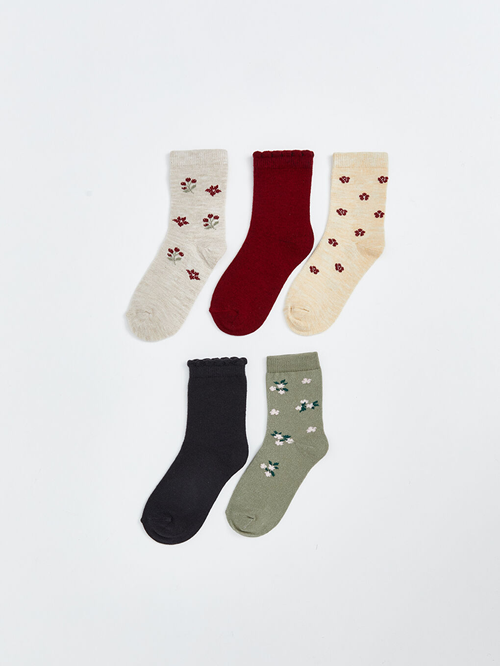 Printed Baby Girls' Ankle Socks 5-packs