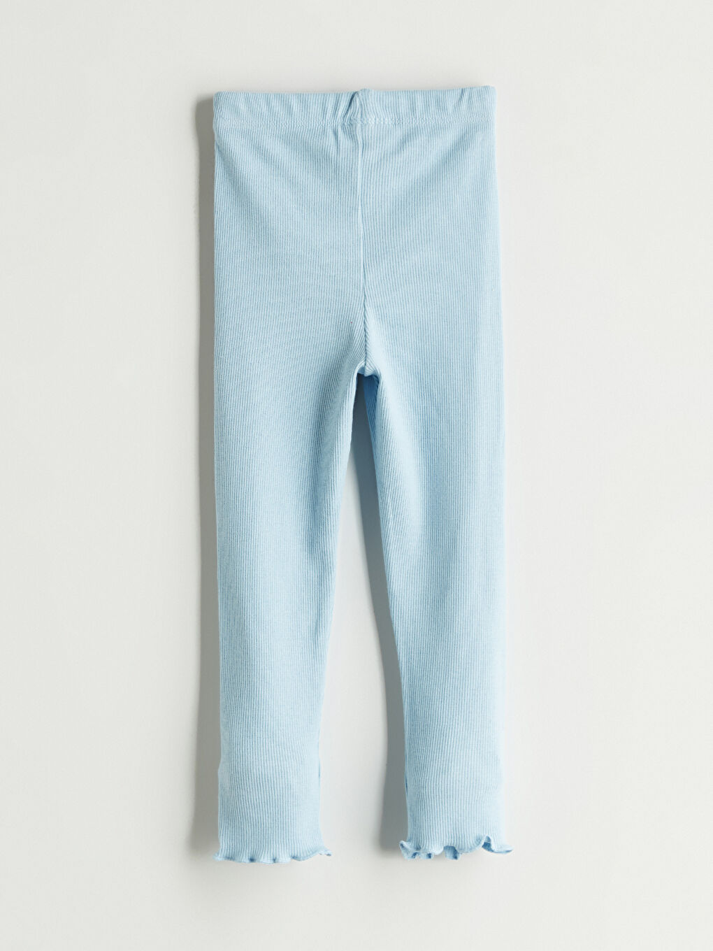 Mavi Beli Lastikli Basic Kız Çocuk Tayt-2