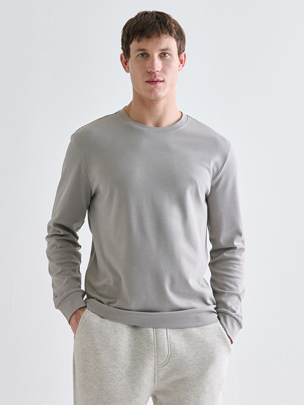 Crew Neck Long Sleeve Men's Sweatshirt