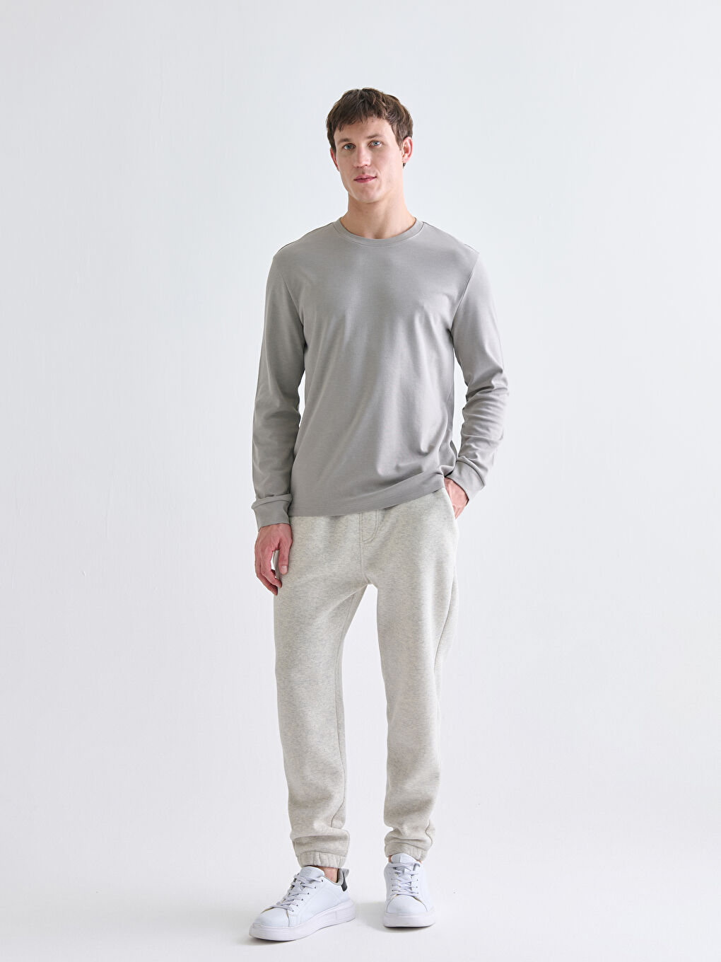 Crew Neck Long Sleeve Men's Sweatshirt-1