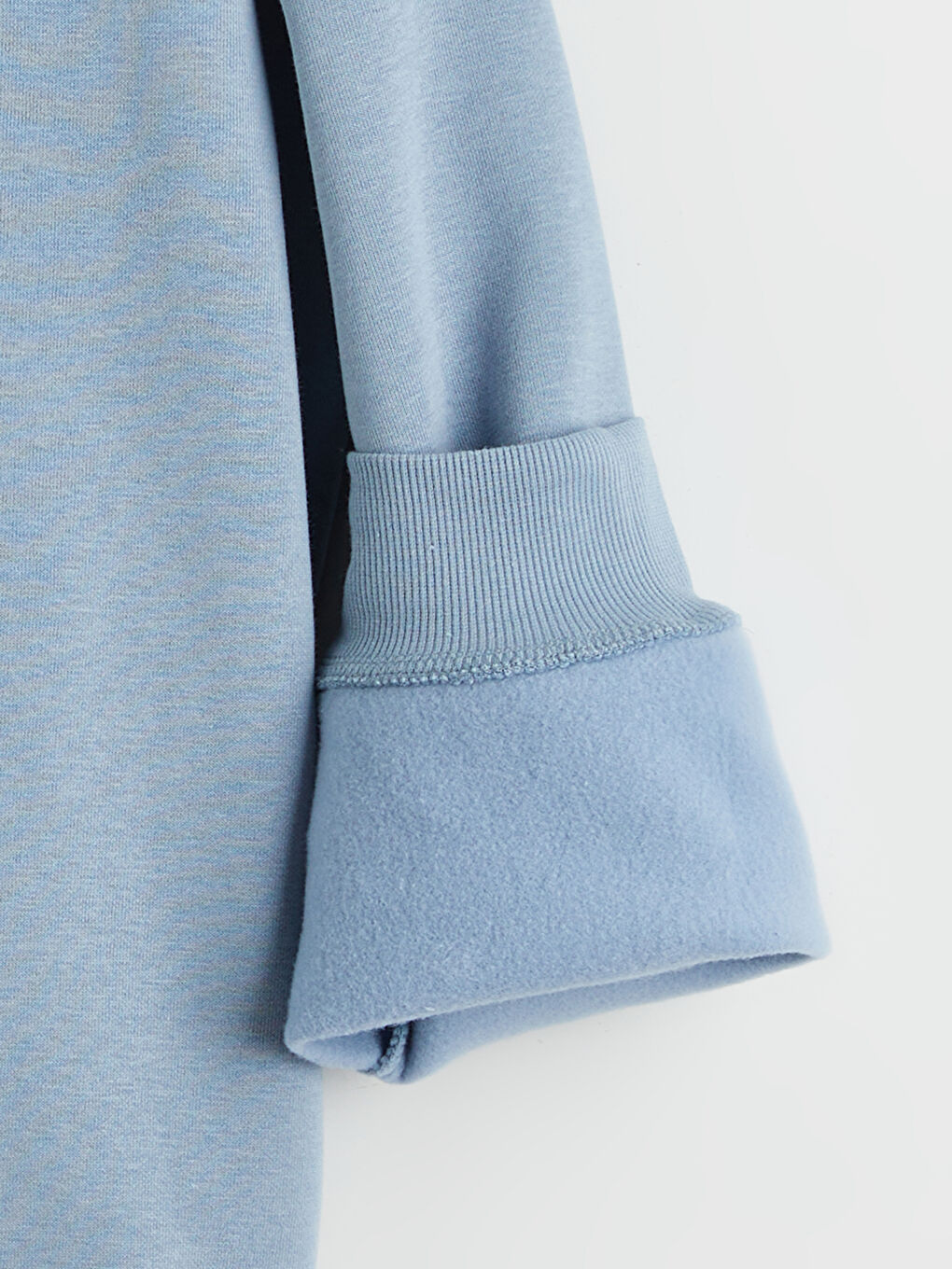 Mavi Baskılı Kız Çocuk Kalın Sweatshirt-3