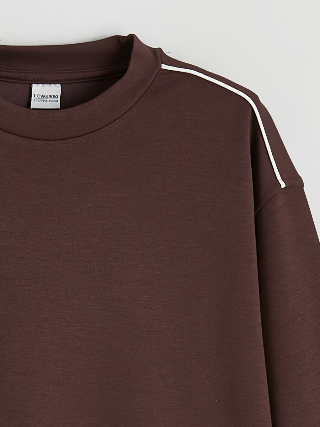 Mürdüm Bisiklet Yaka Kız Çocuk Kalın Sweatshirt-1