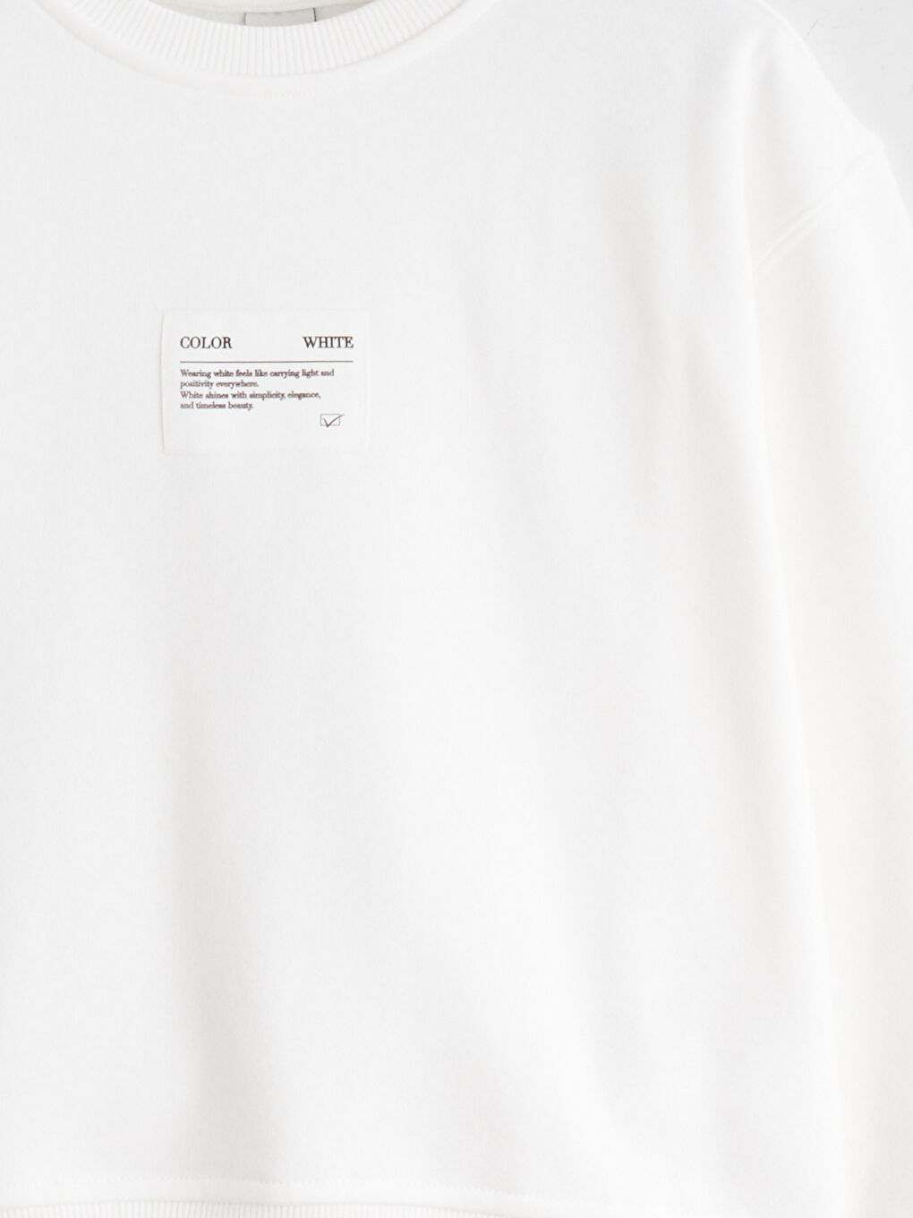 Ekru Bisiklet Yaka Kız Çocuk Sweatshirt-2