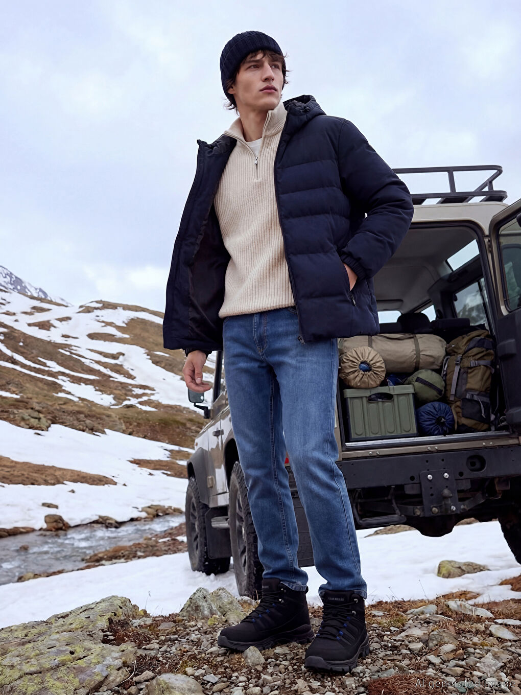 İndigo 750 Slim Fit İçi Polarlı Kışlık Erkek Jean Pantolon