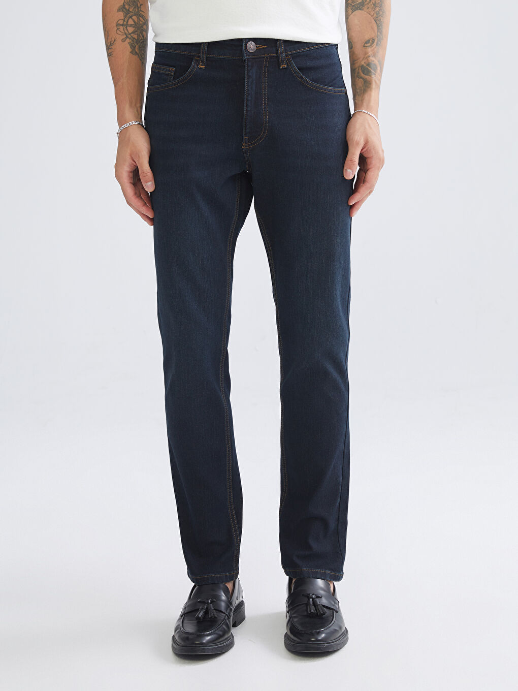 İndigo 750 Slim Fit İçi Polarlı Kışlık Erkek Jean Pantolon-1