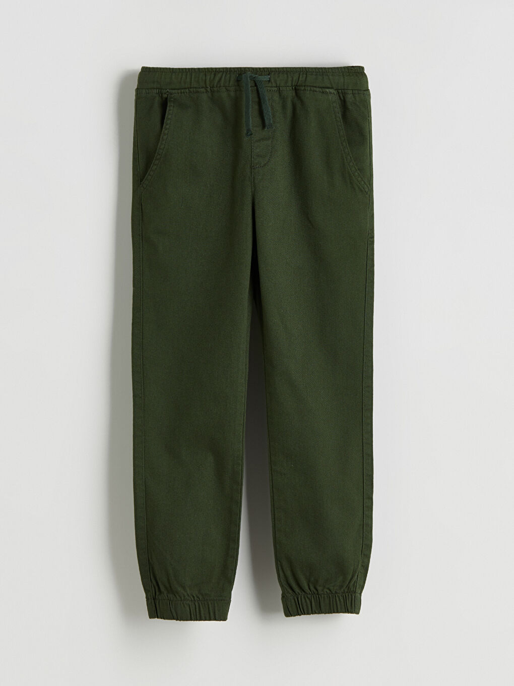 Yeşil Beli Lastikli Erkek Çocuk Jogger Pantolon