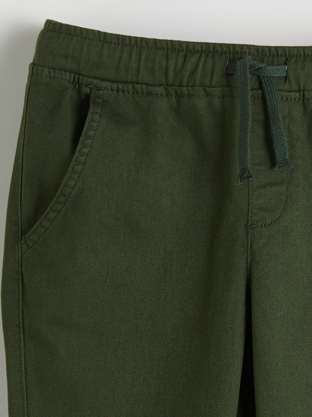 Yeşil Beli Lastikli Erkek Çocuk Jogger Pantolon-1