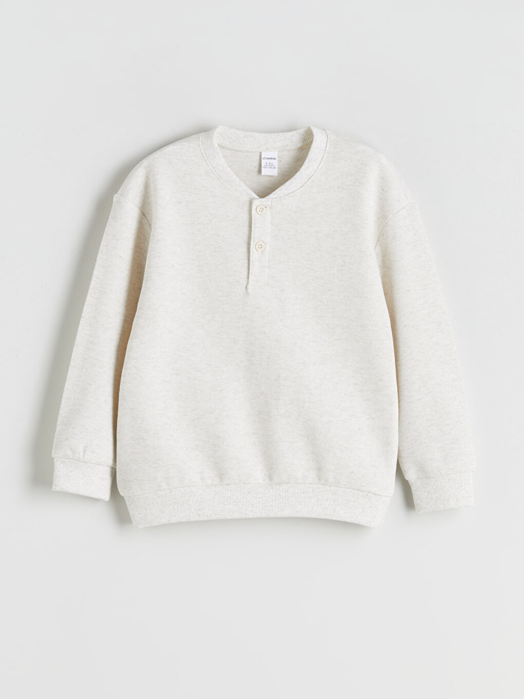 Beyaz Erkek Çocuk Basic Sweatshirt