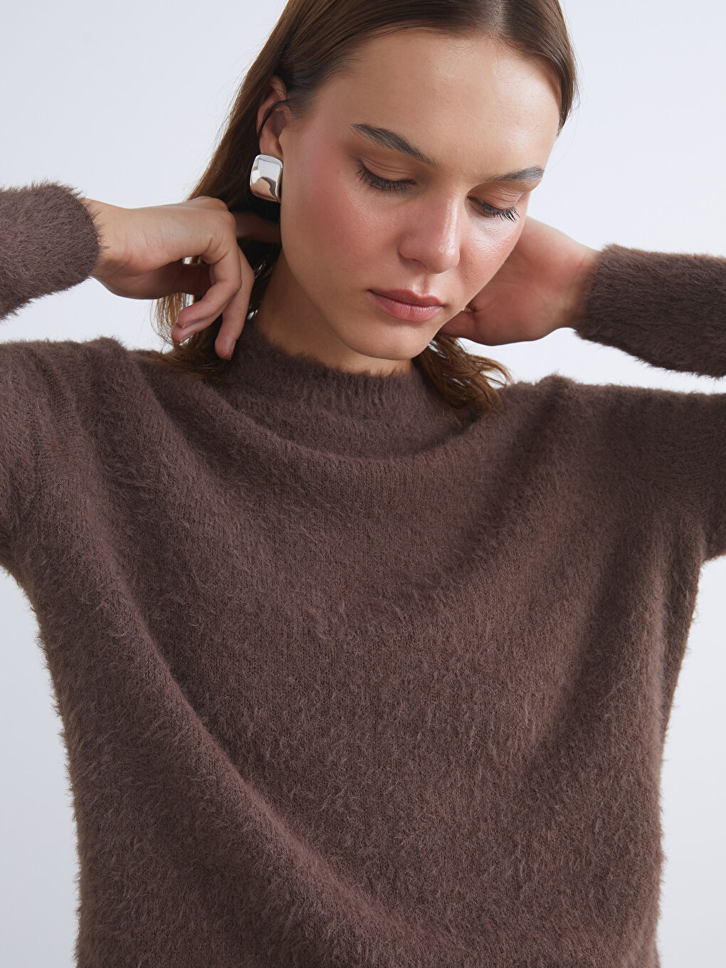 Crew Neck Women's Knitwear Sweater