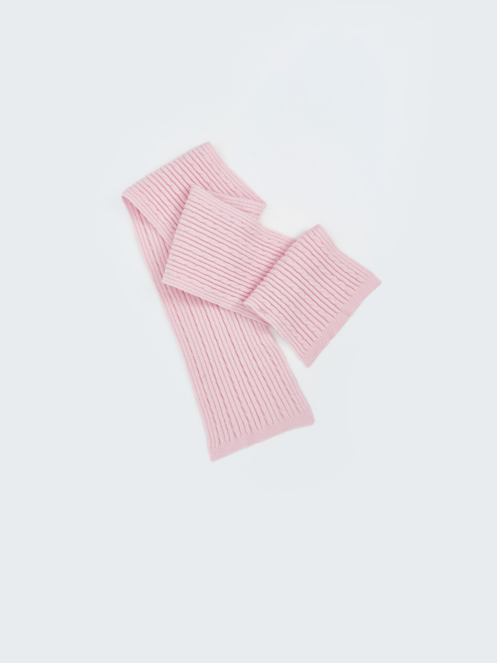 Pembe Fitilli Desenli Kız Çocuk Atkı