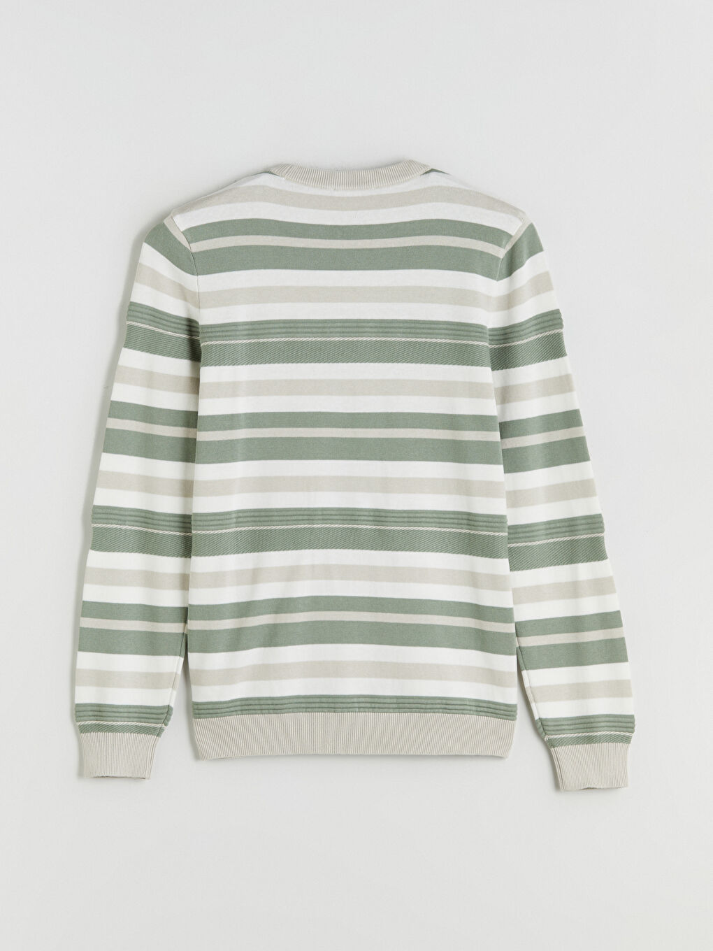 Crew Neck Striped Men's Knitwear Sweater-5