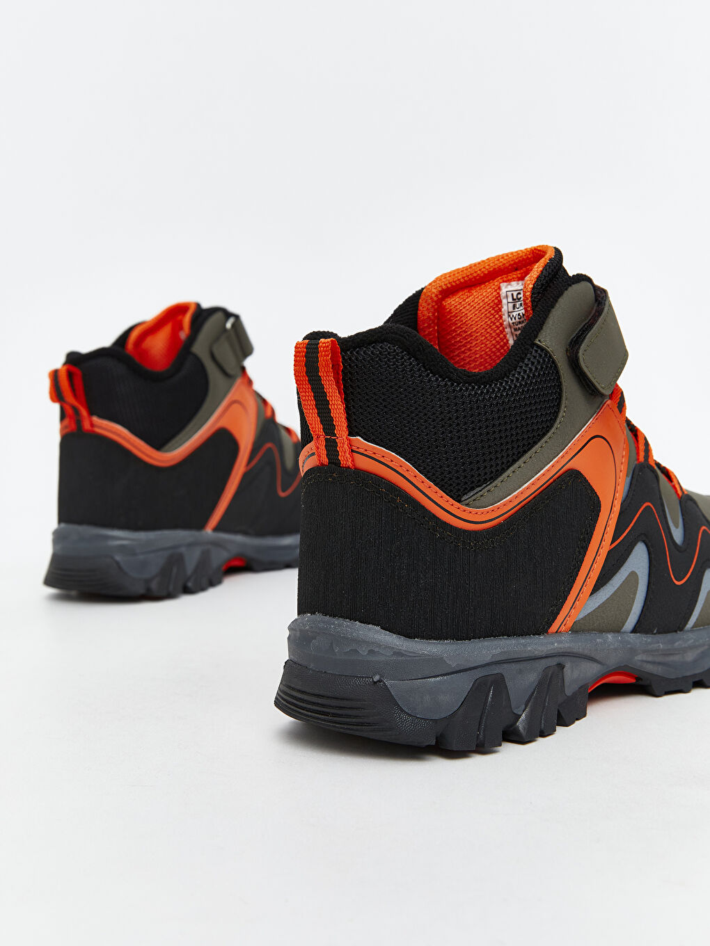 Haki Cırt Cırtlı Bağcıklı Erkek Çocuk Trekking Bot-4