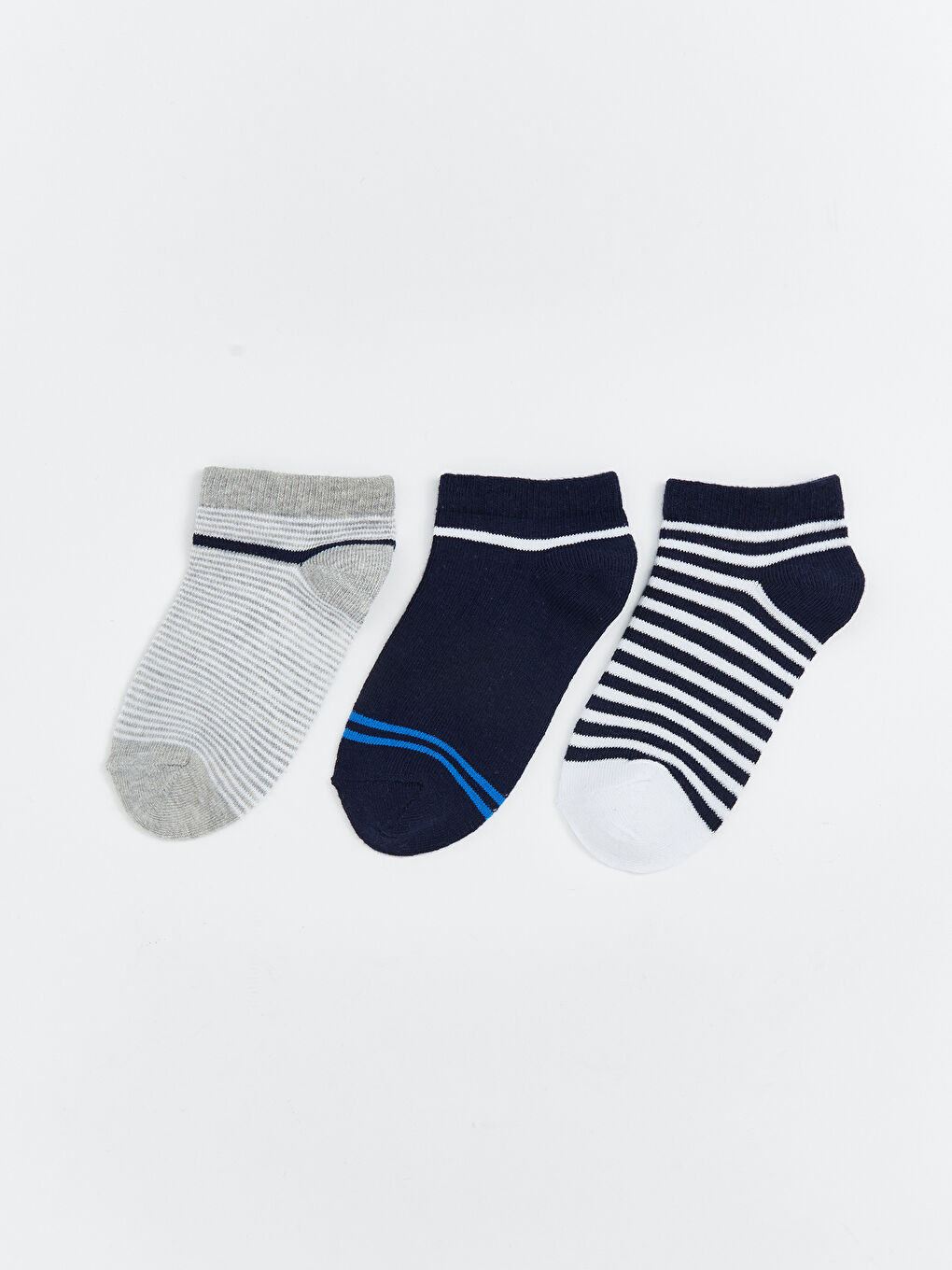 LCW ECO Striped Boys' Trainer Socks 3-pack -W5HG08Z4-CT3
